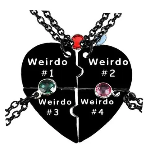 Digital black four in one necklace