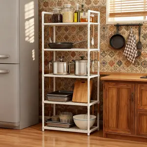 The new adjustable multi-functional storage rack features a multi-layer three-dimensional structure, saving space for classification and organization. It is suitable for kitchens, bathrooms, studies, offices, and home commercial Spaces, and can store kitc