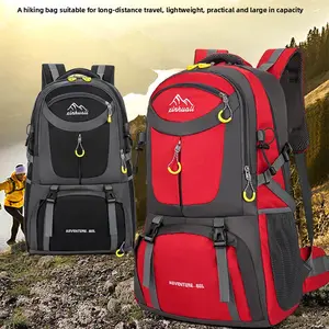 Outdoor hiking bag Hiking men's and women's 60L large-capacity backpack Fashion leisure travel backpack Lightweight sports bag