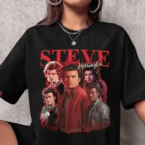 Vintage Steve Harrington Bootleg T-Shirt Stranger Final Season Signature Sweatshirt Hoodie Menswear Streetwear G3o Hoodi Hoodied Hoodie Sweater for Anyone