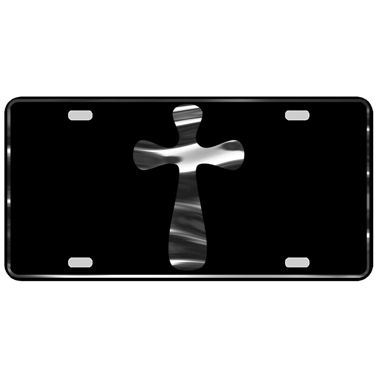 CustoMonsterDesigns Christian Cross Religious Heavy Duty Aluminum License Plate S27