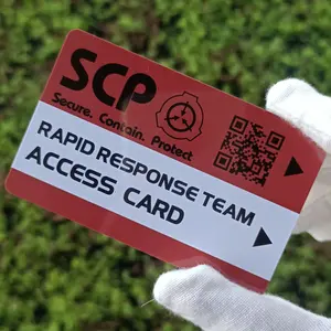 Scp Foundation ID Keycard, Security Department Commander Card, Research Supervisor Scientific Dept., Cosplay Access Grade Card, Rapid Response Team, Secure Contain Protect