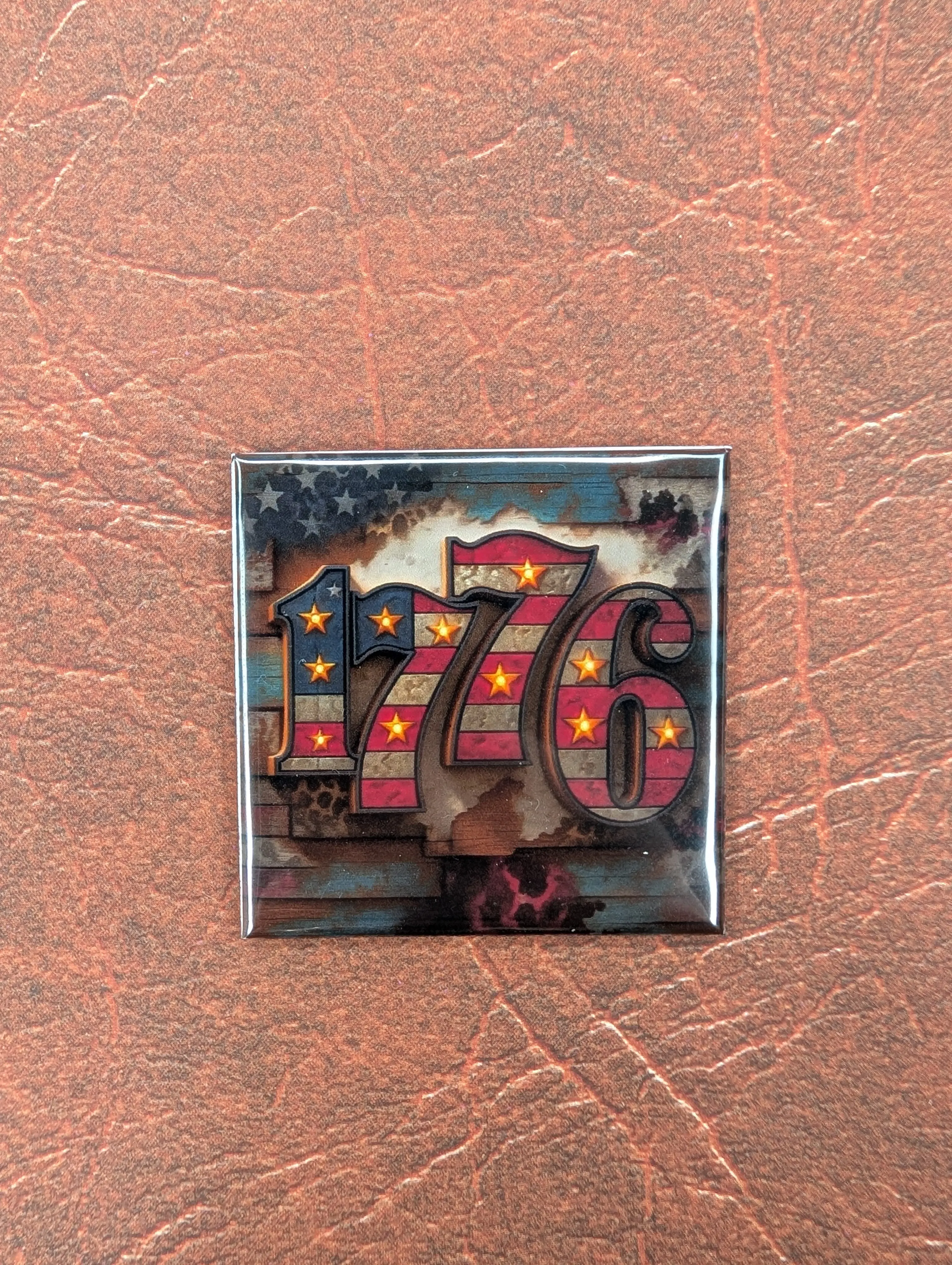 1776 Themed 2x2in Magnetic Refrigerator Magnet, Home Decor Accent, Ideal Gift for Home Supplies Enthusiasts