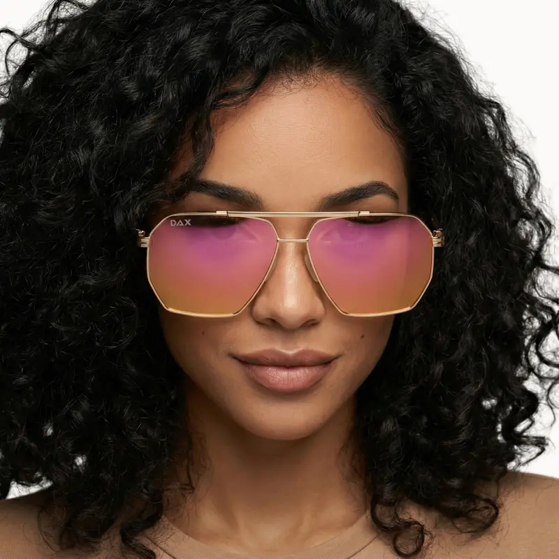 DAX EYEWEAR AXL Women's Bold Statement Oversized Trendy Aviator Sunglasses - 143mm Full Rim Large Alloy Frame, Polarized TAC Lenses, Hair-Friendly Tangle-Free Design, UV400 Shields Eyes Daily, UV Protective Eyewear, Stylish Brunch Accessory