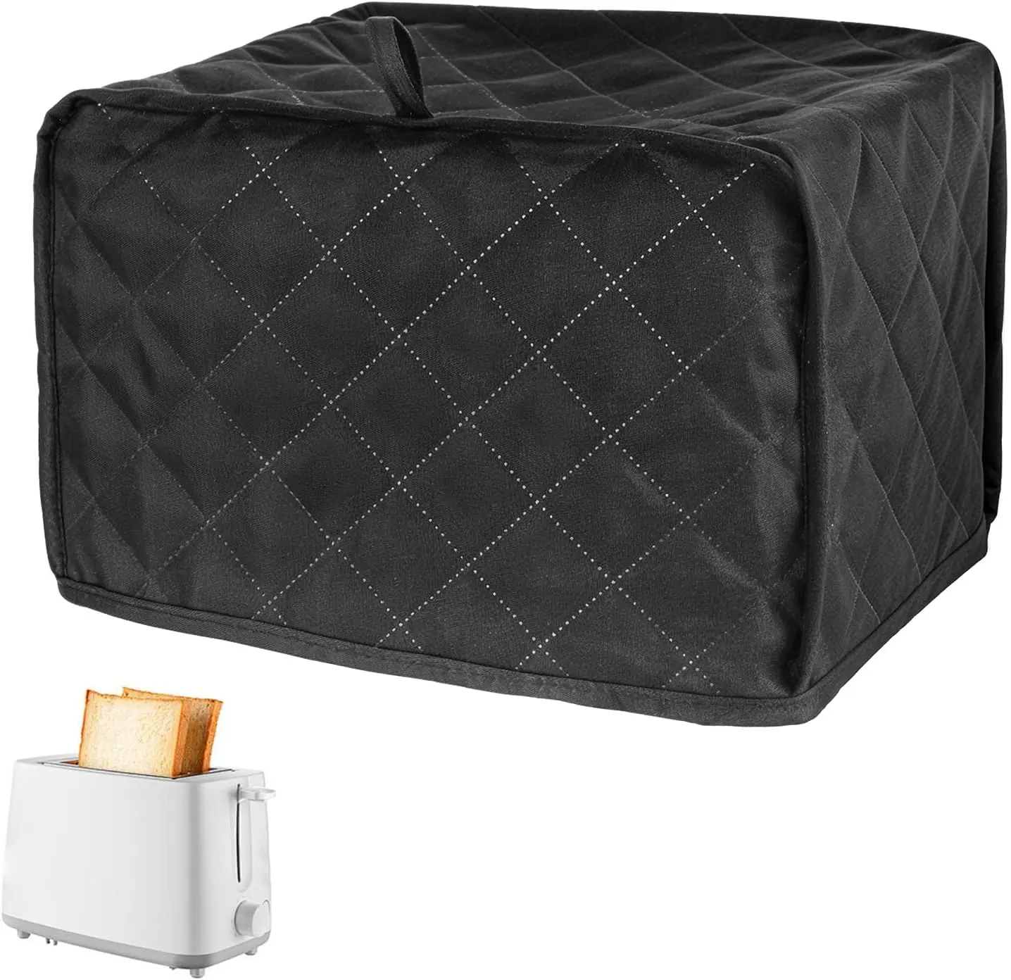 2 Slice Bread Machine Cover Universal Size Toaster Dust-proof Cover For Kitchen Small Appliance Dust and Fingerprint Protection High-quality Polyester Material
