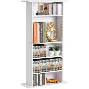 VEVOR Media Storage Cabinet, Adjustable DVD Cabinet, CD Storage Holds up to 1080 CDs, Protects Organizes Music, Movie, Video Games or Memorabilia Collections-EspressoVEVOR Super Brand Day