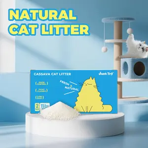 Just Try SnowPaww Cassava Cat Litter | Tight Clumps | Odor Control | Low Dust (2 Packs x 5.5 lbs = 11 lbs Total)