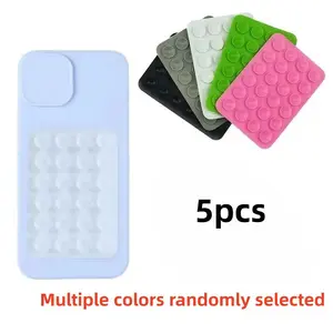 5-Pack Mixed Color Smartphone Suction Cup Stand Holder, Universal Self-Adhesive Phone Mount for iPhone & Android, Boyfriend Gift Set