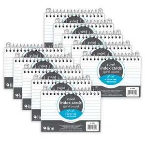 212 MAIN Spiral Index Card Book - 3 x 5 in., 10 Each, Office Stationery Supplies