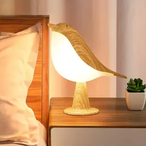 Desk Lamp, Cute Bird Light Cordless Lamp with 3 Color Temperature and Touch Sensor,Kids Night Light with Rechargeable Battery for Bedroom Nightstand Bedside Table Room Decor