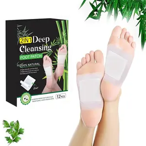 12 pieces of all-natural mugwort foot detox patches, free of irritating ingredients. They help relieve fatigue in the feet at night. Apply mugwort foot detox patches every night to keep your feet healthy.