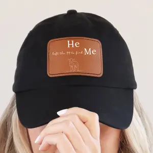 Christian Hat with Bible Verse "He Left the 99 to Find Me" - Simple Spiritual Accessory for Daily Wear