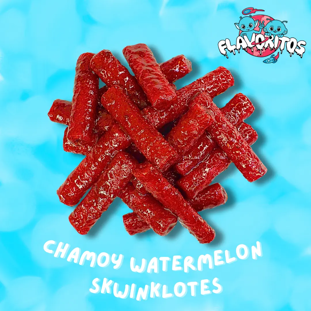 Chamoy Eskwinklotes- Flavoritos Sweet and Chili Gummy Candy Snack Chewy Spicy Bonbon WatermelonTamarind Filling