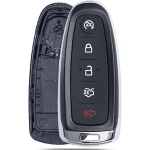 Key Fob Shell Cover for Ford Explorer Edge Flex Expedition Focus Taurus Maverick Lincoln Navigator MKS MKT MKX 2011-2020 Keyless Entry Remote Control Case Replacement 5 Buttons