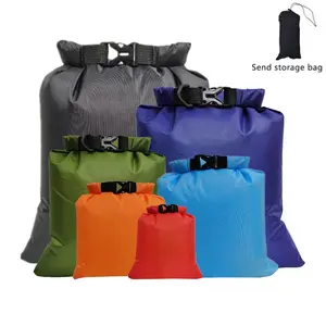 6Pcs/Set Waterproof Dry Bag Floating Sack Outdoor Beach Buckled Storage Sack Travel Drifting Swimming Snorkeling Bag Accessories