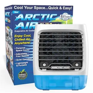 Arctic Air Chill Zone Evaporative Cooler with Hydro-Chill Technology, Portable Fan with 4 Adjustable Speeds, 8-Hour Cooling, Fan for Bedroom, Living Room, Basement, Office & More. Aor Cooler Fans