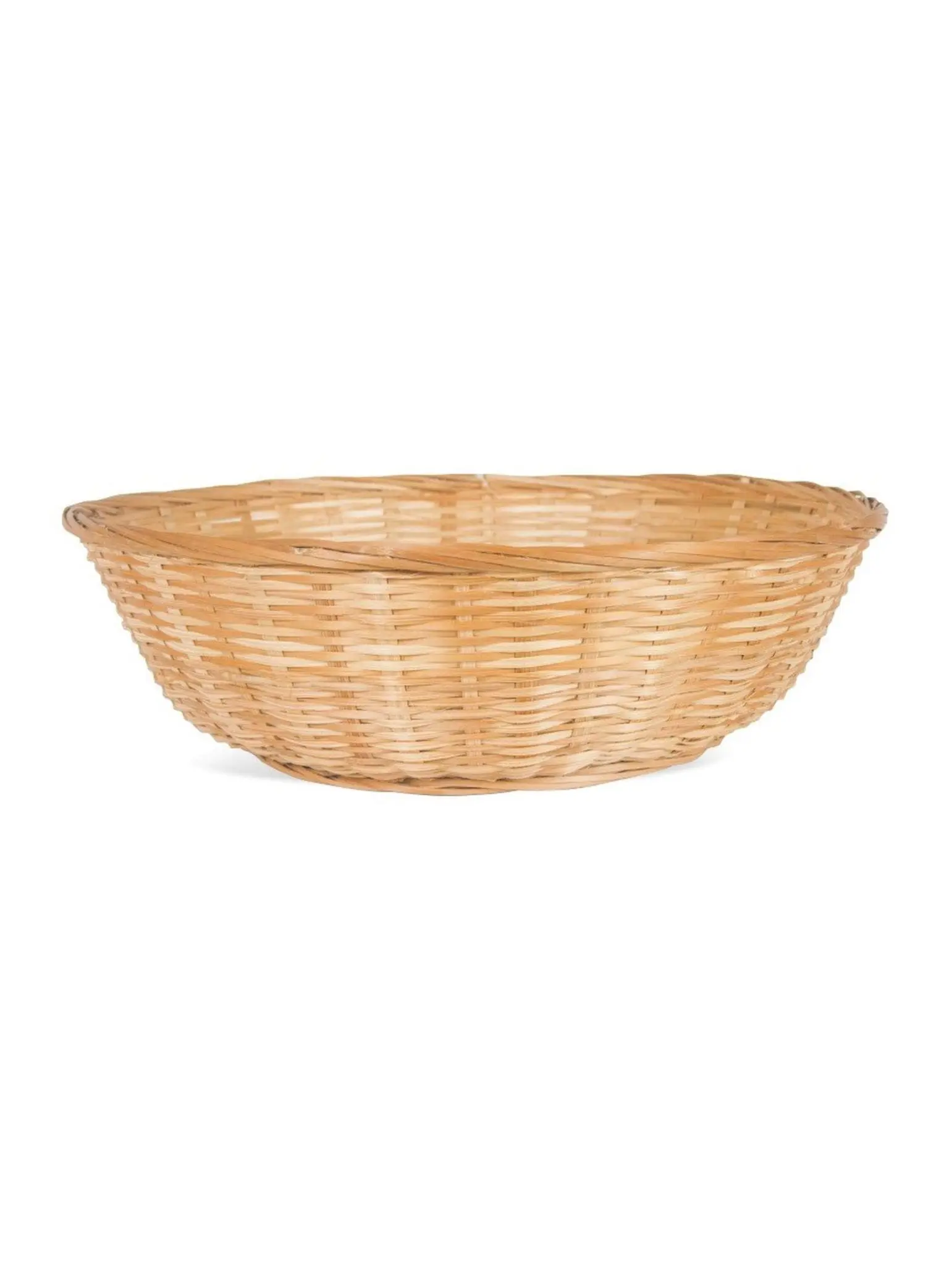 Light Brown Round Bamboo Bread Basket