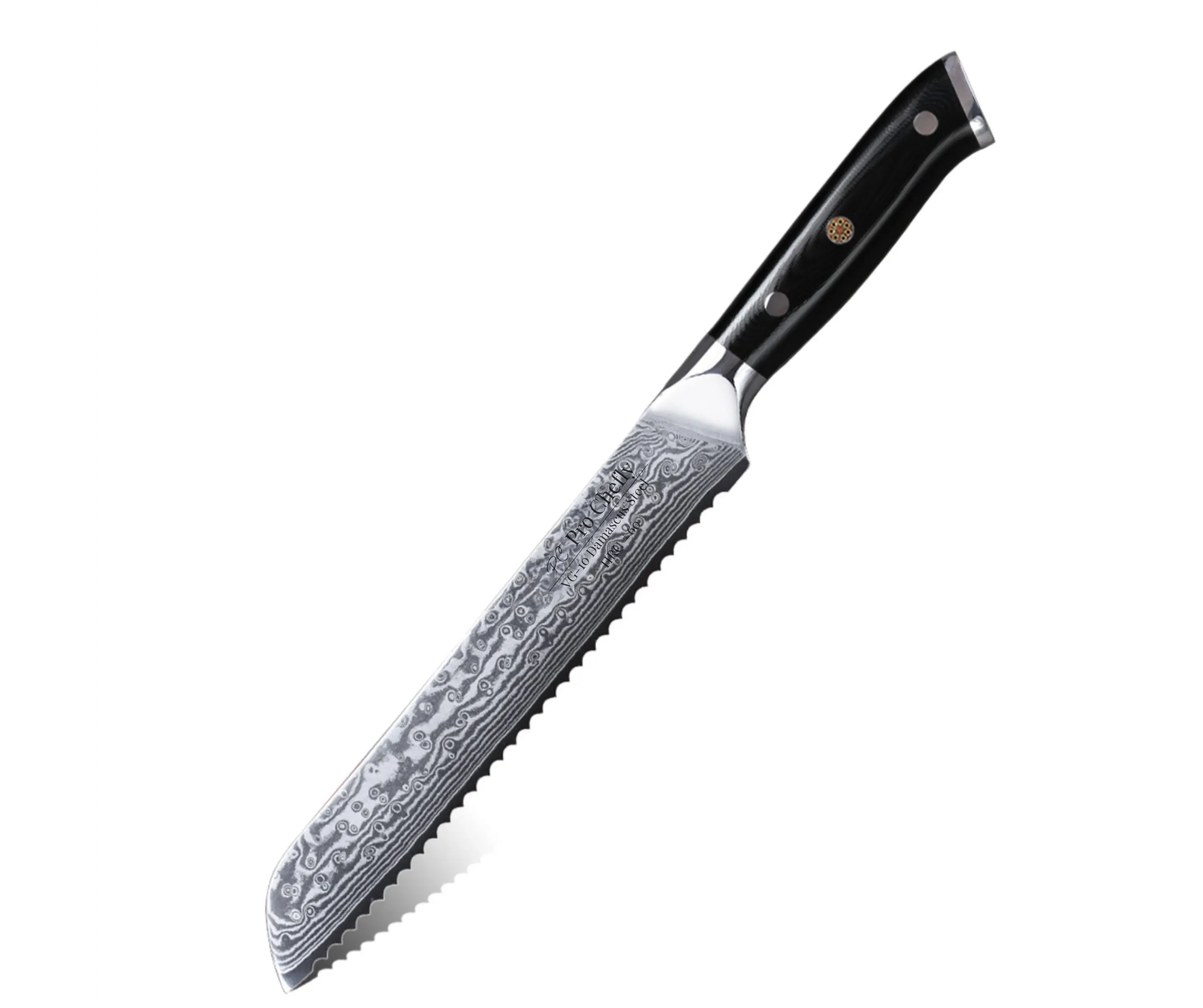 8" Damascus Bread Knife