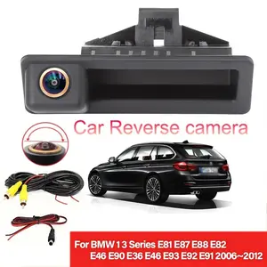 Car Rear View Reverse Camera for BMW 3 Series 5 Series X5 X6 E60 E70 E82 E90, with Guide Parking Line - Trunk Handle Mount, Easy Installation, No Battery Required, Parking Line Camera, Rearview Camera | Hardwired Connection