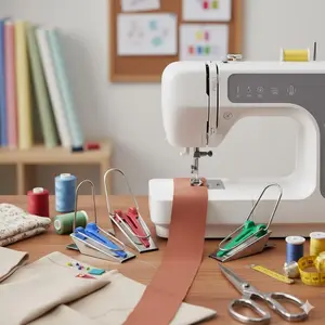 Bias Tape Maker, Fabric Roller, DIY Quilting Sewing Tool, Quick Bias Binding Maker, Non-Slip & Effort-Saving, Quilting Presser Foot Attachment, Adjustable Multi-Size DIY Bias Tape Tool, Home Sewing Machine Assistant.