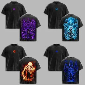[COLLECTION] - Retro Heavy Limited Uchiha x Susano - Naruto Anime Double Printed Vintage Oversized Washed Tee Unisex Oversize Anime Manga Washed Heavyweight Cotton T-shirt, Gift For Anime Fan, Anime Lover