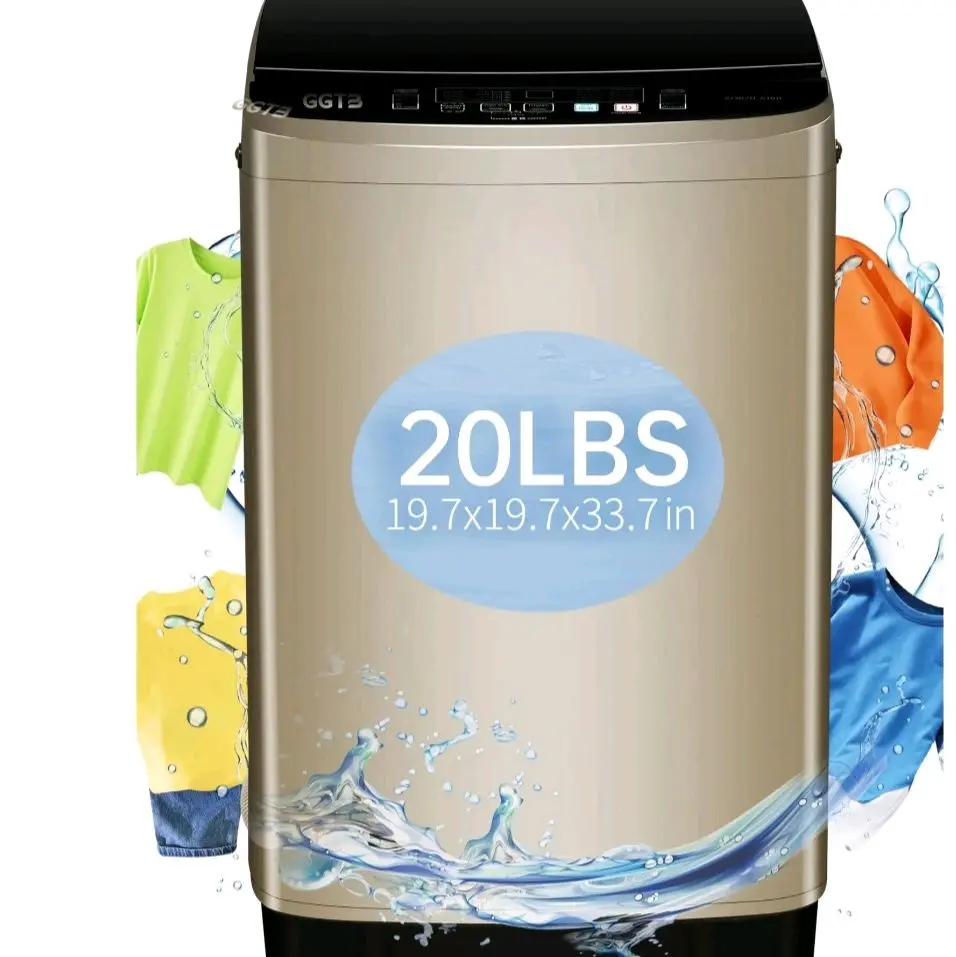 Portable Washing Machine, Compact Mini Washer for Small Spaces, Lightweight Laundry Appliance for Apartments Dorms RVs