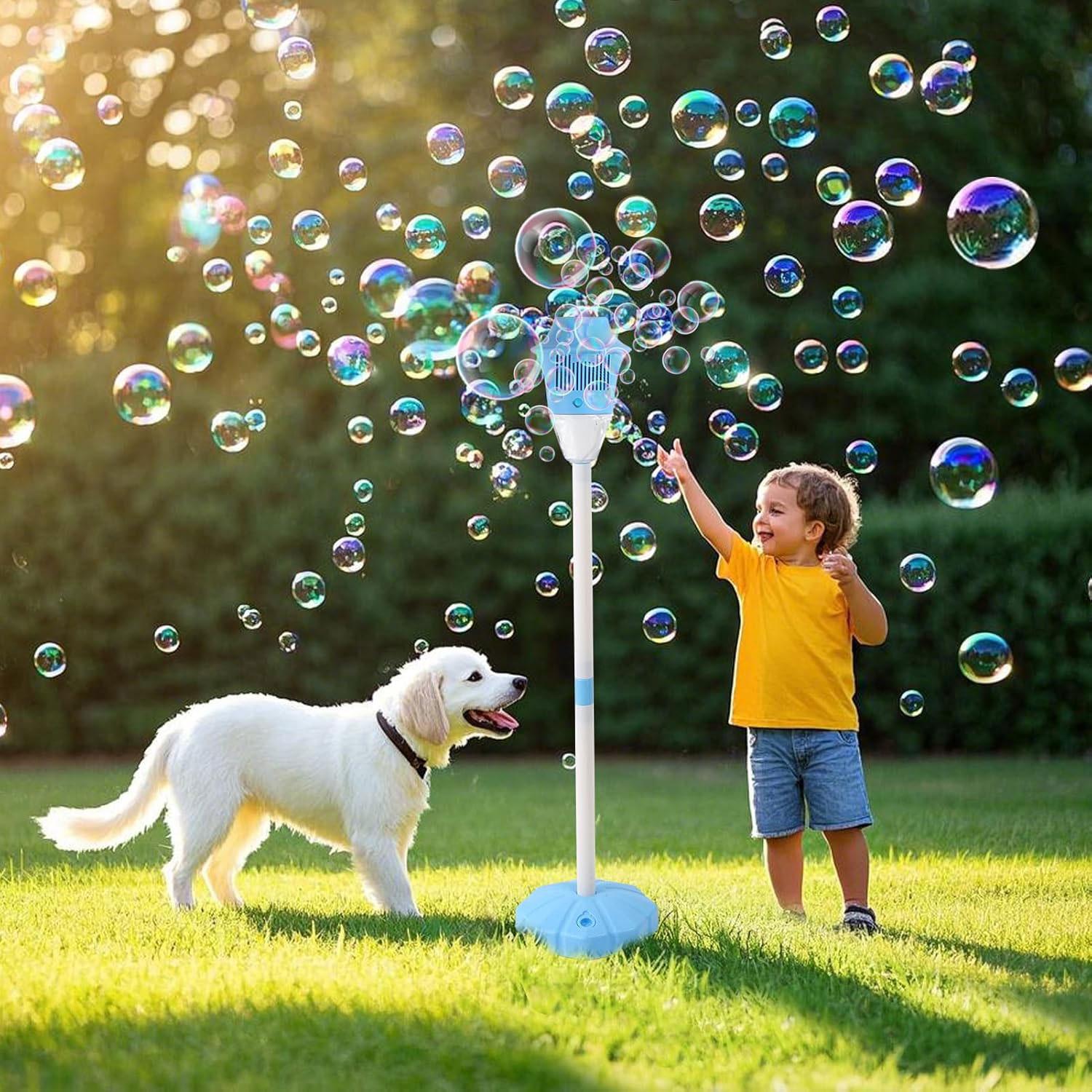 Automatic bubble blowing machine, adjustable height bracket, automatic bubble blowing machine, gifts for boys and girls, Christmas gifts, adult birthday wedding party outdoor toys