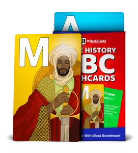 Urban Intellectuals Black History ABC Flashcards 4"x6" Alphabet & Excellence Learning Cards for Young Readers African-Centered Cultural Awareness