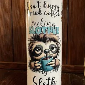 Sarcastic 20oz Sloth Tumblerer - Hydrating Drinkware with Unique Design - Bottle