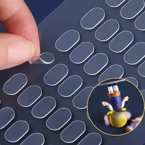 5 Sheets/300 Pcs Acrylic Installation Gel Dots, Invisible Waterproof Double Sided Adhesive, Ideal for Small Blind Boxes, Dolls, Easy Removal