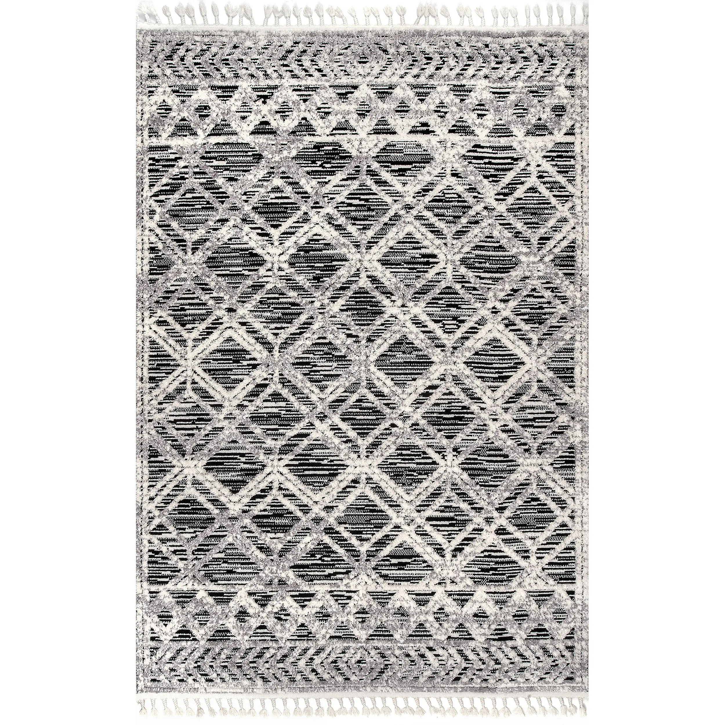 Ansley Moroccan Lattice Tassel Area Rug Ansley Moroccan Lattice Tassel Area Rug