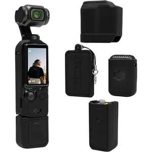 Pocket 3 Case, Soft Silicone Protective Cover Compatible With DJI Osmo Pocket 3 Creator Combo, Lightweight Screen Protector Grip Accessories - Black