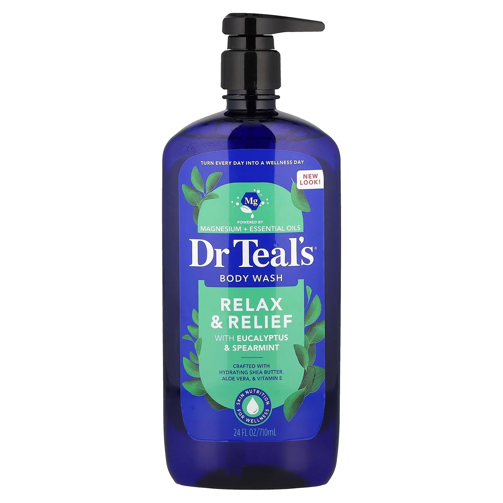 Dr. Teal's Body Wash, Relax & Relief, Eucalyptus & Spearmint , 24 fl oz (710 ml)