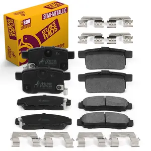 2 PC Front & Rear Semi-Metallic Disc Brake Pad Set 96206MT