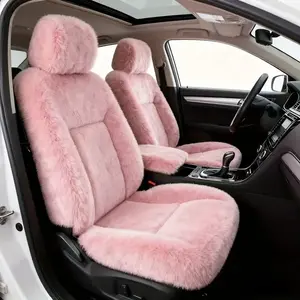 Luxury Plush Car Seat Covers, Full Coverage, No Edge Sliding, Winter Warmth, Fits All Vehicles, Easy Installation, Soft Fabric