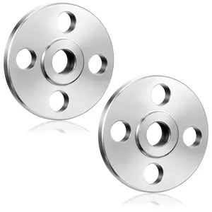 2 count 1/2' 304 Stainless Steel Flanges Pipe Fittings Floor Flage Npt Threaded Escutcheon Plate Cover Round Raised  Class 150 for Industry and Engineering Plumbing Connecting DIY Shower