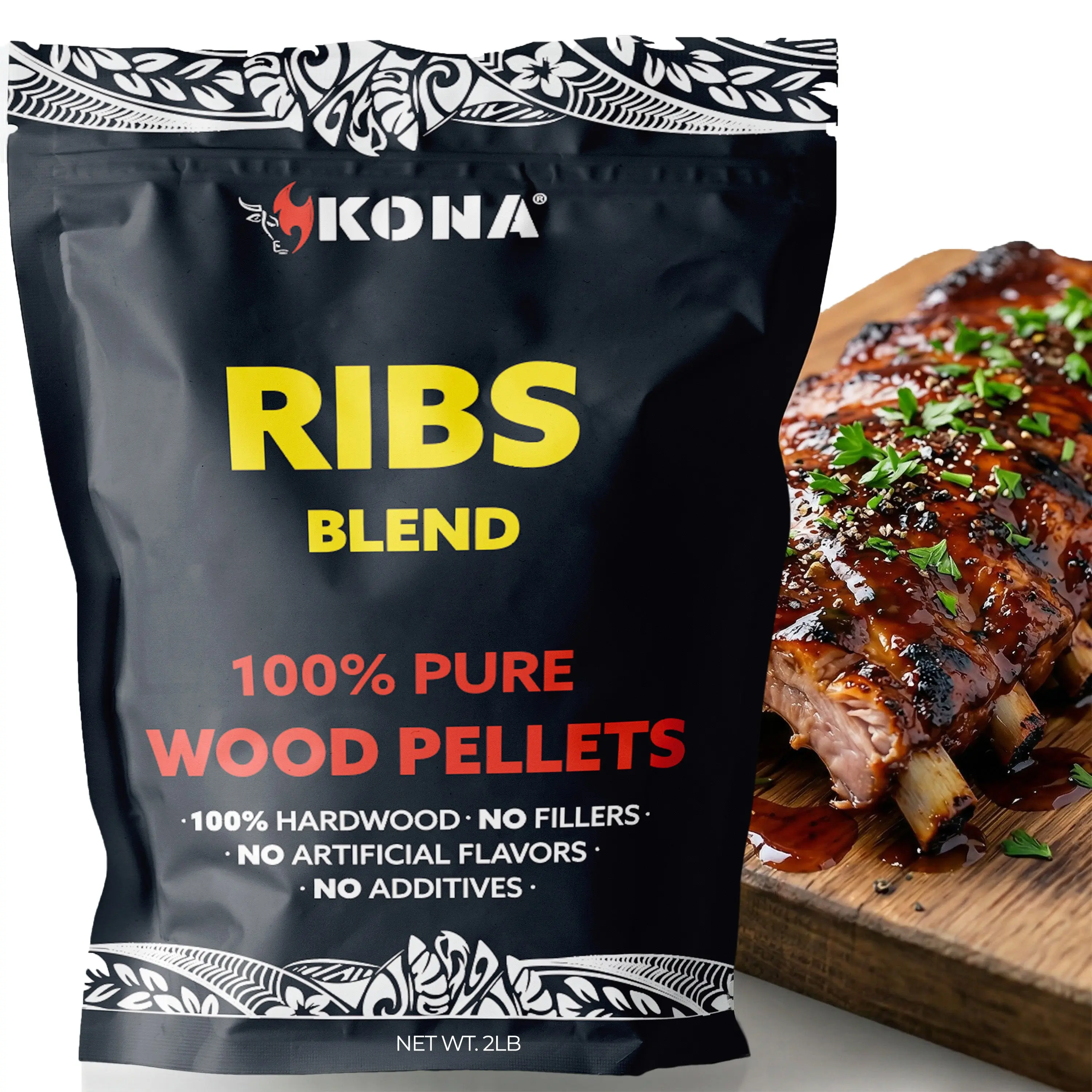 Kona Ribs Blend Wood Smoker Pellets for Ninja Woodfire Grill Kona Ribs Blend Wood Smoker Pellets for Ninja Woodfire Grill
