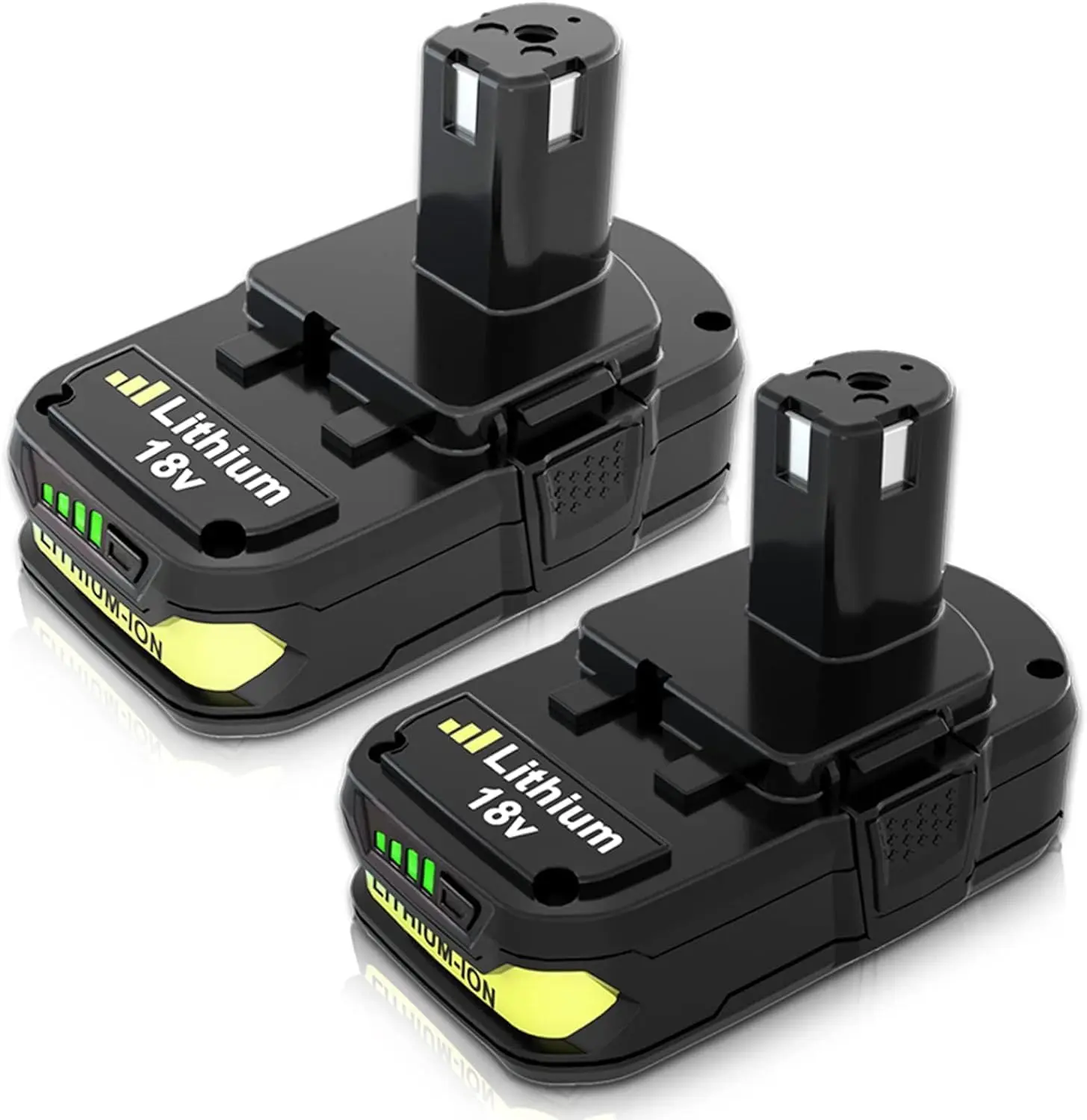 2-Pack 18V Li-ion Ryobi Replacement Battery (3000mAh, Quality, 1 User Manual) - Charge-Efficient Power, Extended Run Time, Compatible with P102 P103 P104 P105 P107 P108 P109 Cordless Power Tools