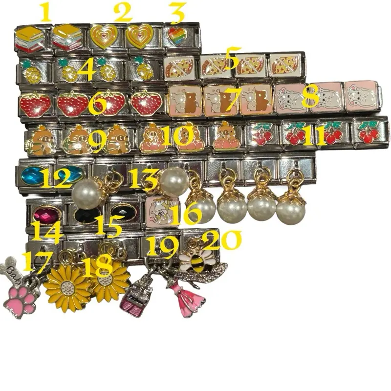 Charm from Bracelet Italian - 20 Unique Designs Including Hearts, Cats, Pearls, and More for Personalized Jewelry