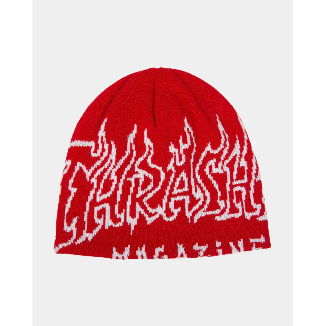 Thrasher Magazine Beanie Fire Outlined Skully Red
