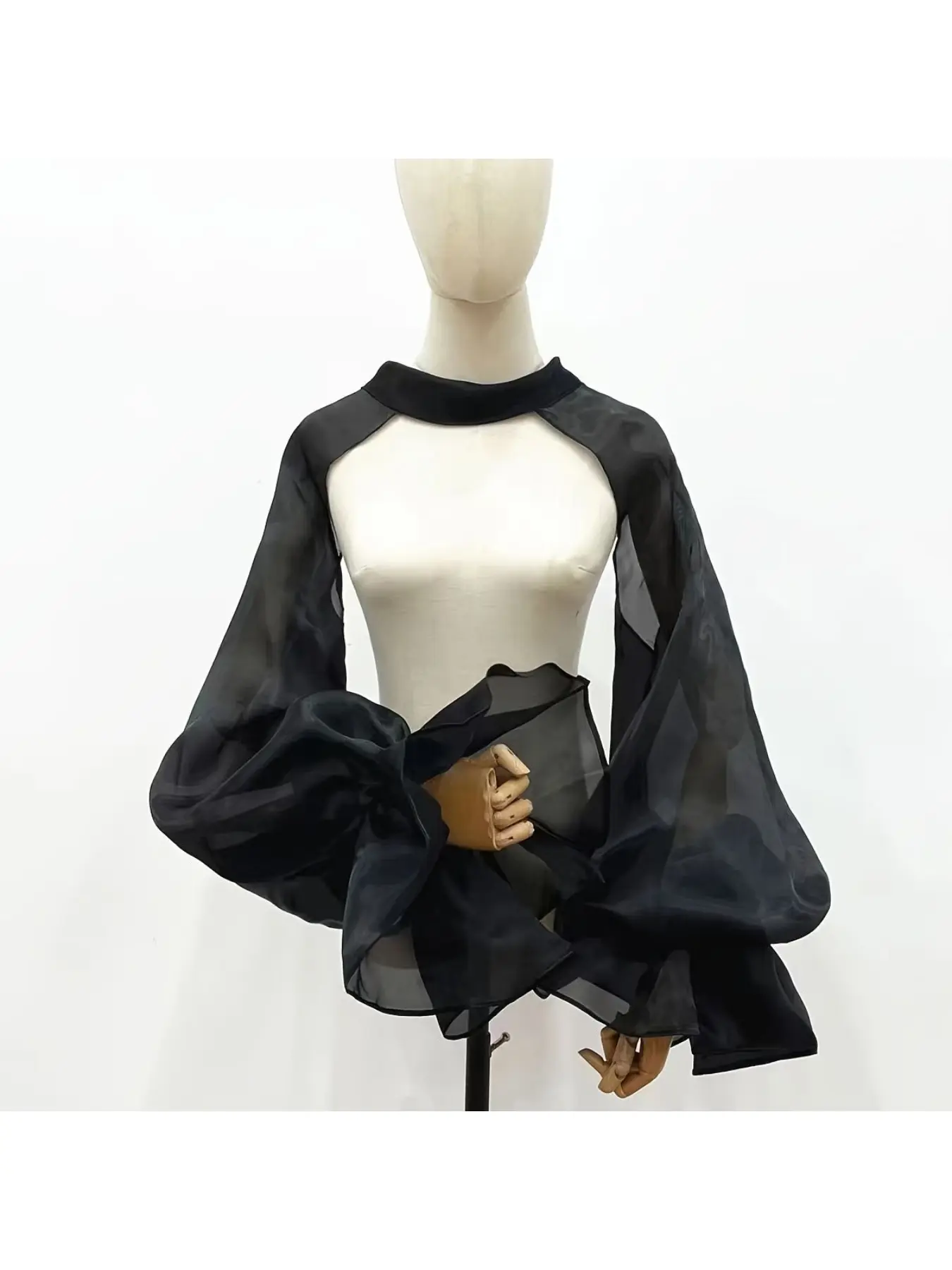New autumn organza single-layer scarf sun sleeves bridal wedding accessories Halloween party shoulder sleeves Chic Elegance Aesthetic Lightweight Sheer Elegant