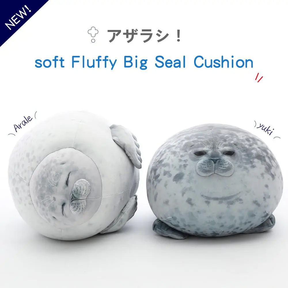 Realistic Seal Plush Pillow, Super Soft Stuffed Animal from Osaka Aquarium for Stress Relief