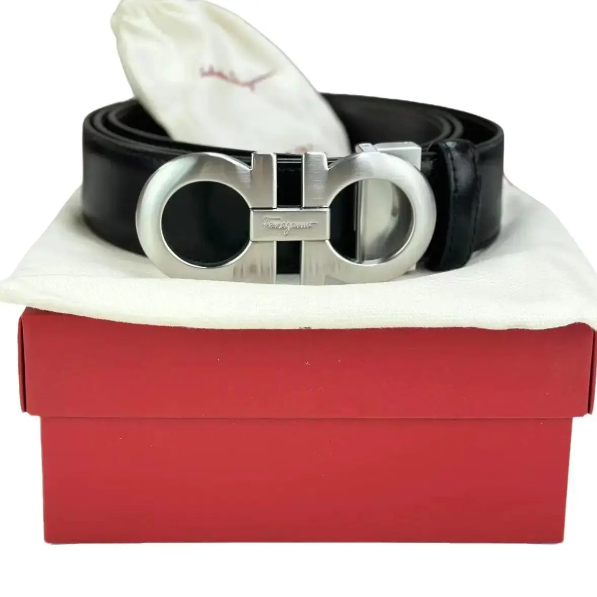 Pre-owned SALVATORE FERRAGAMO Leather Small Leather Goods FERRAGAMO Unisex Reversible Belt