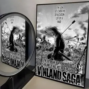 Vinland Saga Poster Viking Atrippy Anime Wall Art for Room Aesthetic Bedroom Dorm Decor Eco-Friendly Materials Fade-Resistant Waterproof UV-Protected Vibrant Colors - Illustrations