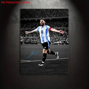 1 piece/set frameless canvas painting print poster, unframed art print, Classic realistic art, Legend Messi Argentina Celebration,perfect gift for football lovers, ideal gift for bedroom, dorm, living room, toilet,dorm hallway, kitchen, wall decoration