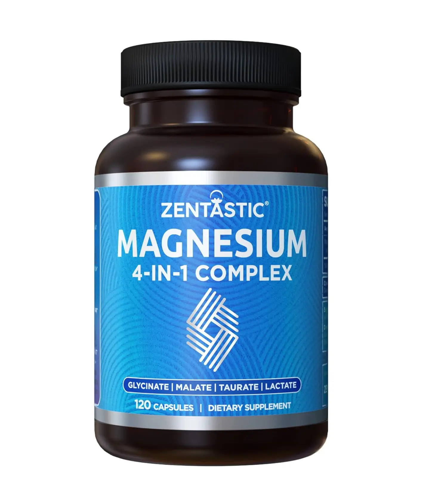 【Zentastic】Nutrition 4-in-1 Magnesium Complex - Chelated Magnesium Glycinate, Malate, Taurate & Lactate - High Absorption for Healthy Muscles, Heart,