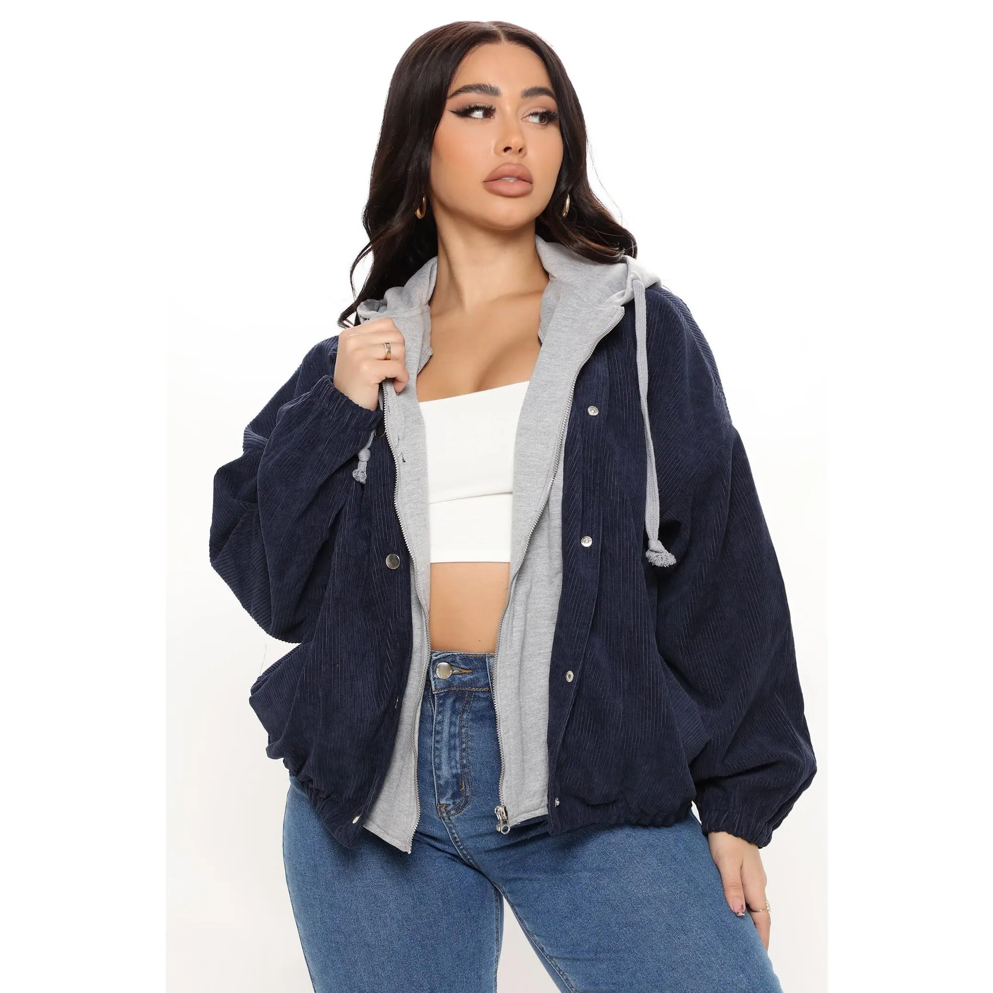 Hanging With The Boys Corduroy Jacket - Navy