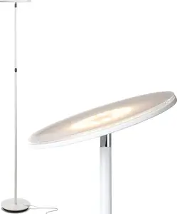 Sky LED Floor lamp, Torchiere Super Bright Floor Lamp for Living Room Decor & Office - Dimmable, Tall Standing Lamp with Warm Light for Bedroom & Reading - White