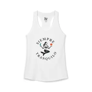 Siempre Tranquilo | Women's Racerback Tank | Balanced Mermaid Sun Moon