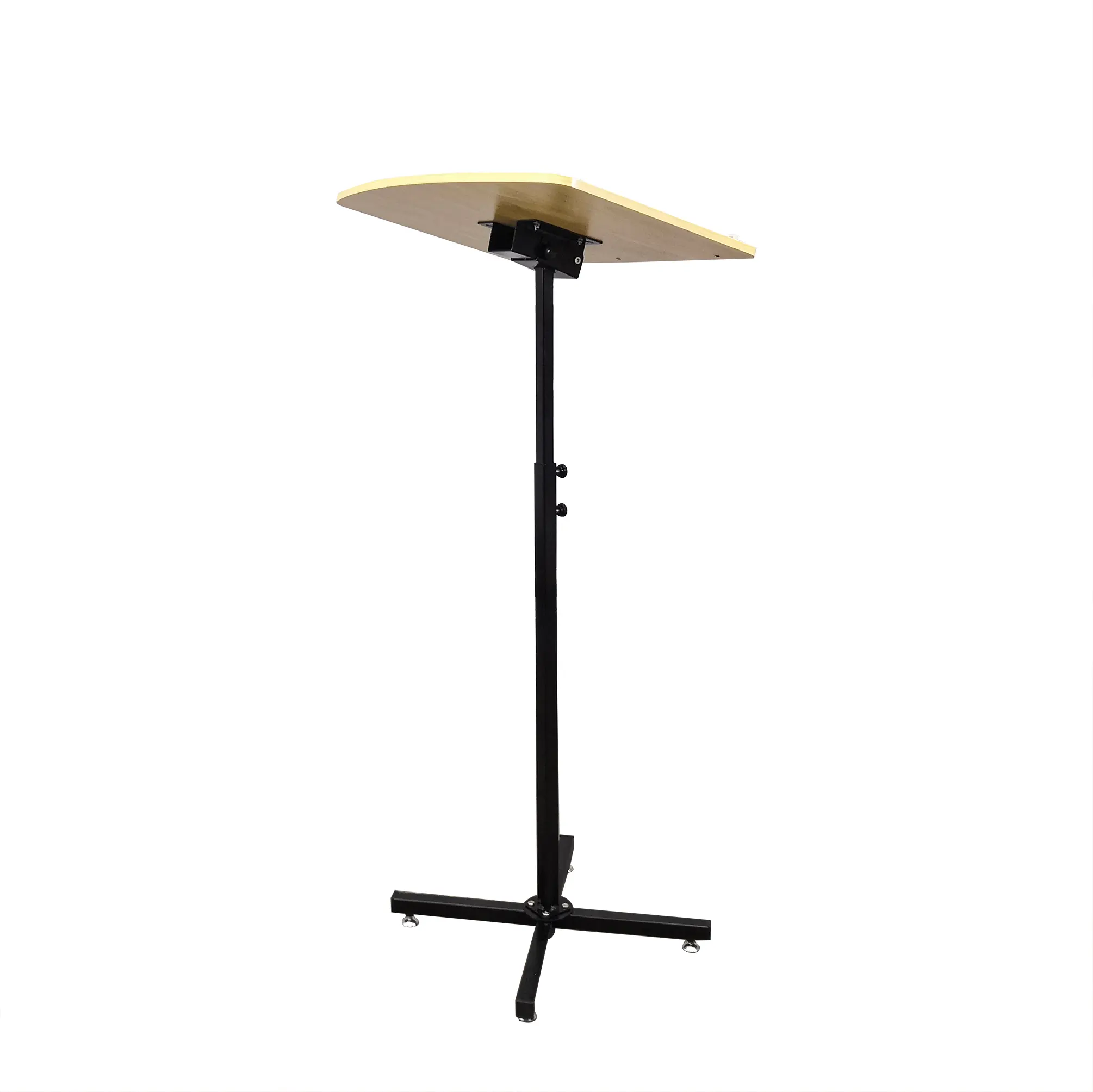 FixtureDisplays® Adjustable Height and Angle Metal Stand Wood Top Podium, Music Stand 10772Podium